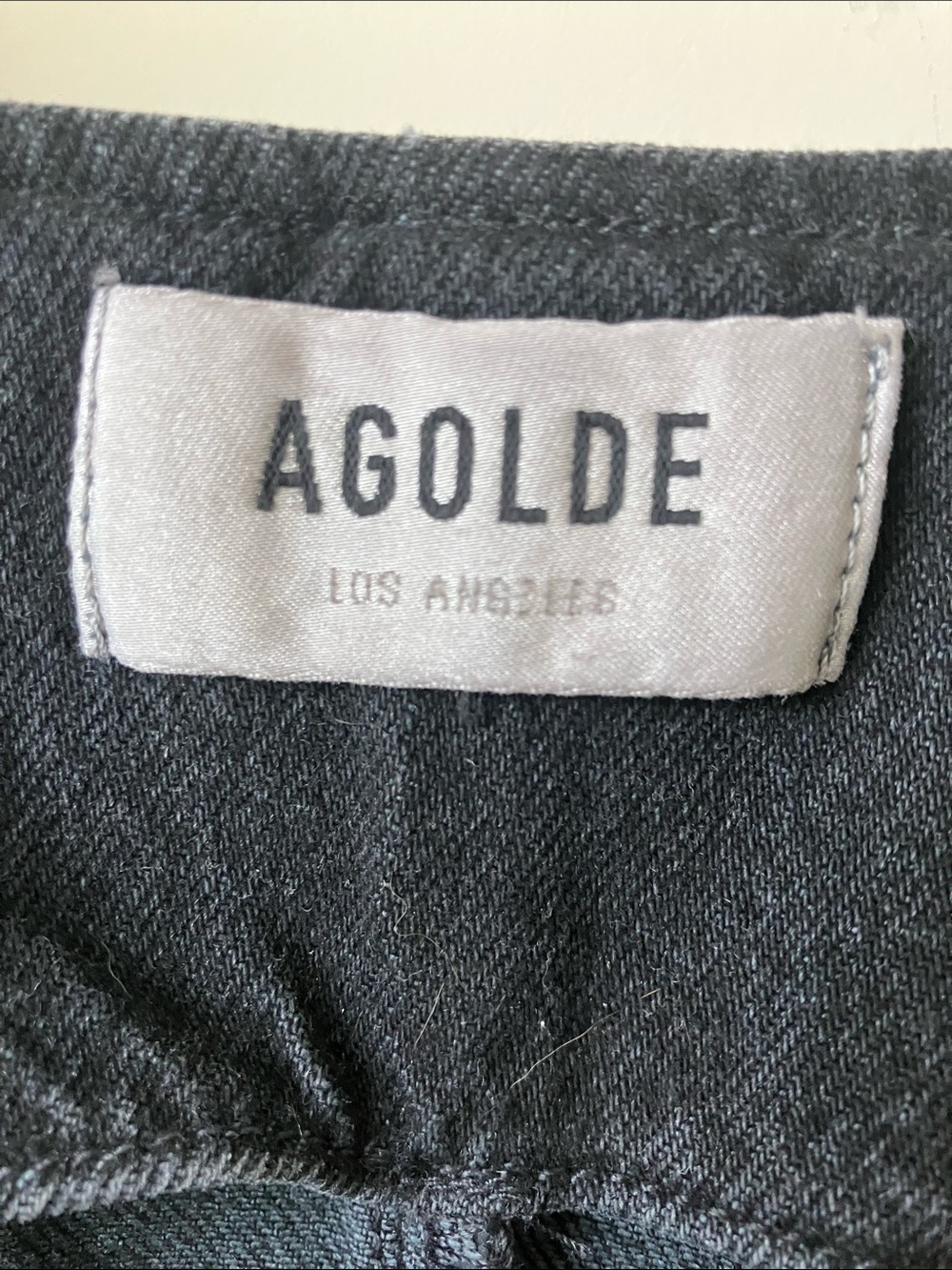AGOLDE Heller Black Faded Denim Vest Close-Fitting Tailored Women’s Size L EUC - Picture 2 of 12